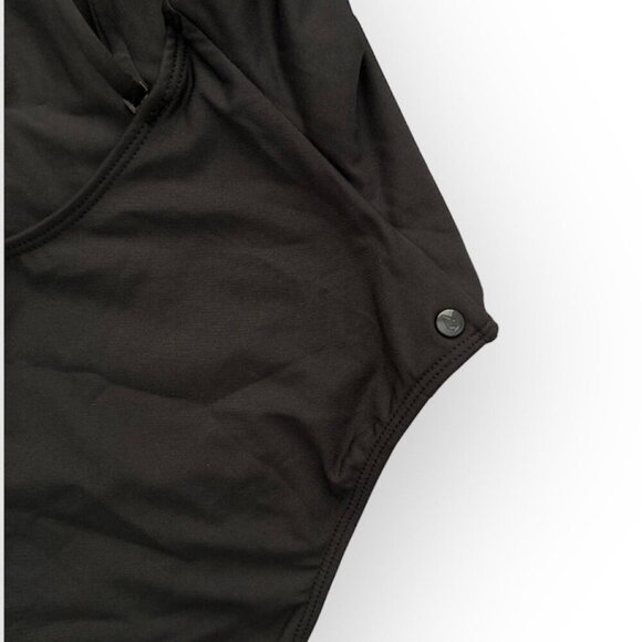 VOLCOM SIMPLY SEAMLESS One Piece Women's Swimsuit Pull On Black Size L - Picture 6 of 10